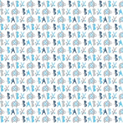 Blue Elephant Gift Wrap