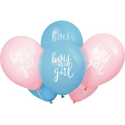 12 Inch Boy Or Girl Gender Reveal Balloons (pack quantity 8)