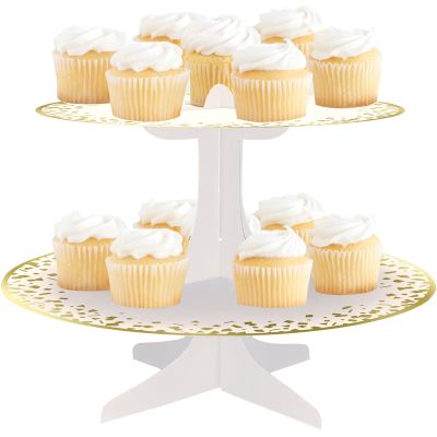 Gold Foil Cardboard Cupcake Stand