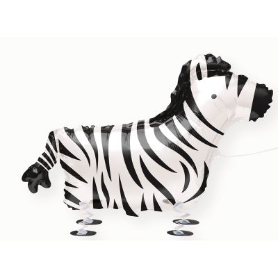 Walking Pet Zebra Foil Balloon
