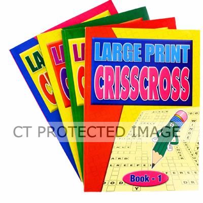 4assorted A4 Large Print Criss Cross 12s