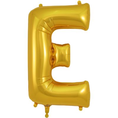 34 Inch Letter E Gold Jumbo Foil Balloon