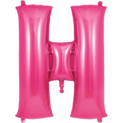 34 Inch Letter H Pink Jumbo Foil Balloon