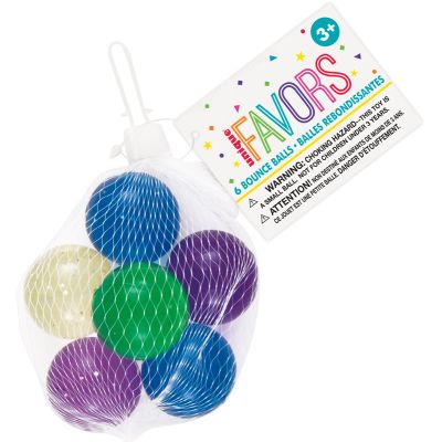 Glitter Bounce Balls Net Bag (pack quantity 6)