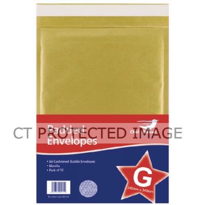 335x240 Size G Bubble Envelope  10s