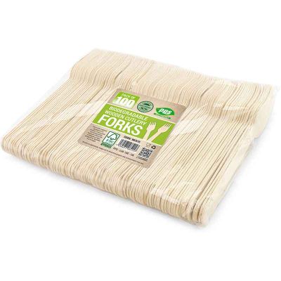 Wooden Forks (pack quantity 100)