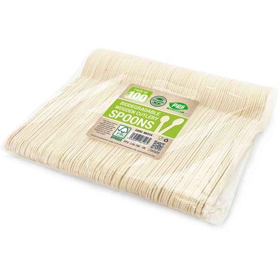 Wooden Spoons (pack quantity 100)