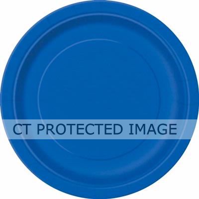  9 Inch Royal Blue Plates (pack quantity 16) 