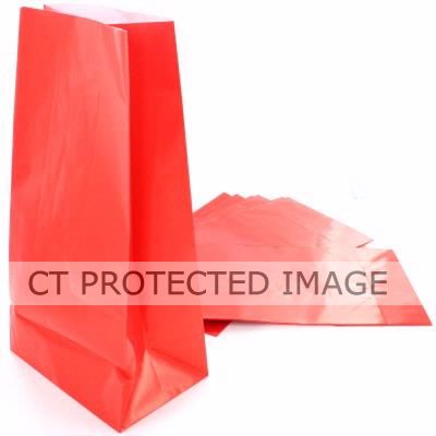  Ruby Red Paper Bags (pack quantity 12) 