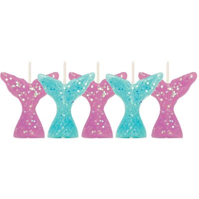 6.6cm Glitter Mermaid Tail Pick Candles