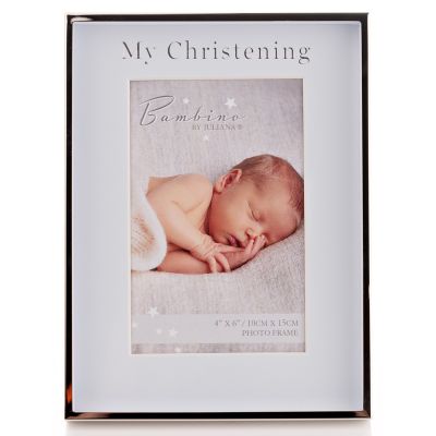 4x6 Inch Blue Christening Day Photo Frame