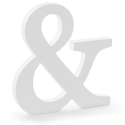 White Wooden Ampersand