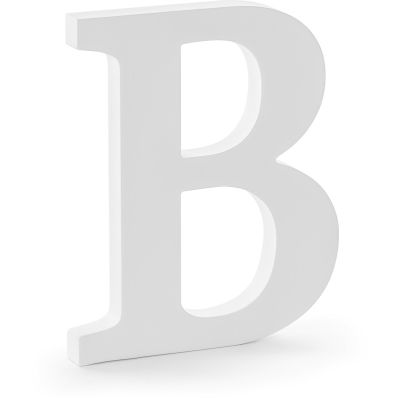 White Wooden Letter B