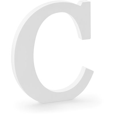 White Wooden Letter C