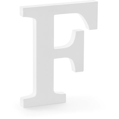 White Wooden Letter F