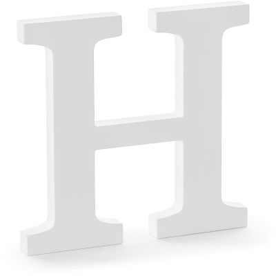 White Wooden Letter H