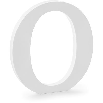 White Wooden Letter O
