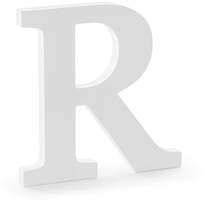 White Wooden Letter R