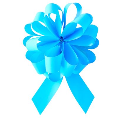 6 Inch Light Blue Pull Bow