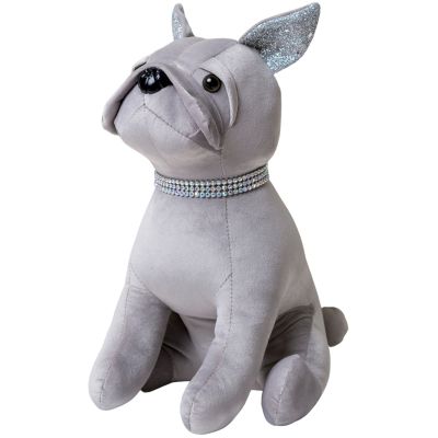 Hestia Silver Luxe Diamante Dog Door Stop
