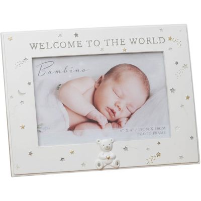 6x4 Inch Resin Welcome To The World Photo Frame