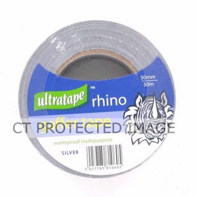50mm X 50m Rhino Silver Cloth Tape