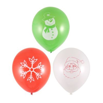 23cm Christmas Balloons (pack quantity 12)