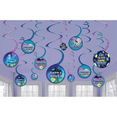 Battle Royal Swirl Decorations (pack quantity 6)