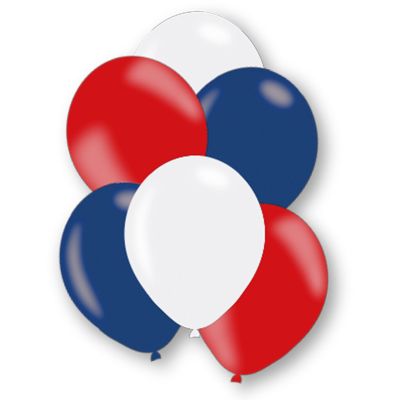 Red/white/blue Latex Balloons (pack quantity 36)