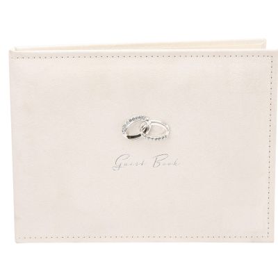 Faux Suede Wedding Guest Book