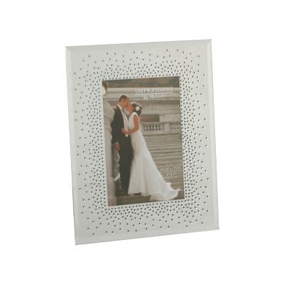 4x6 Inch Wedding Starburst Crystal Frame