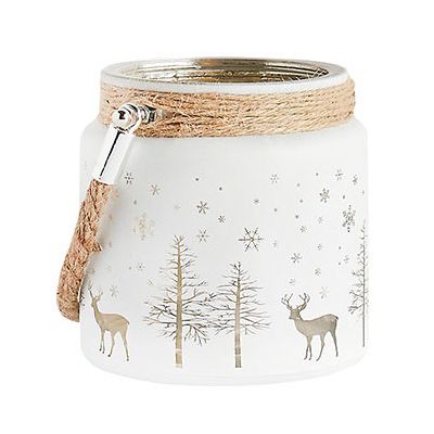 Small Christmas Candle Holder With Rope