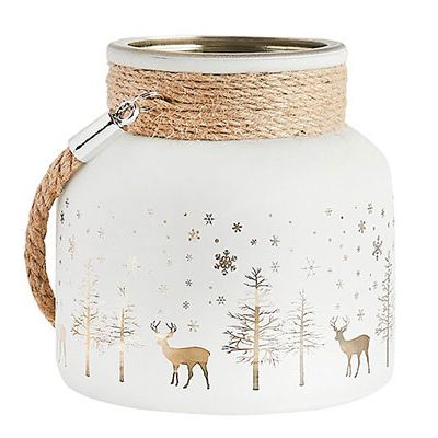 Medium Christmas Candle Holder With Rope