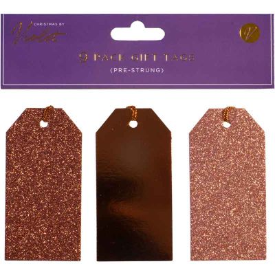 Rose Gold Gift Tags 12s (pack quantity 9)