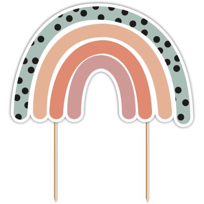 Neutral Rainbow Cake Topper