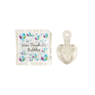 White Heart Mini Touchable Bubbles 48s