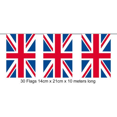 10m 30 Flags Rectangular Union Jack Bunting