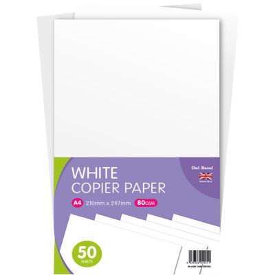 A4 White Copier Paper Sheets 10s (pack quantity 50)