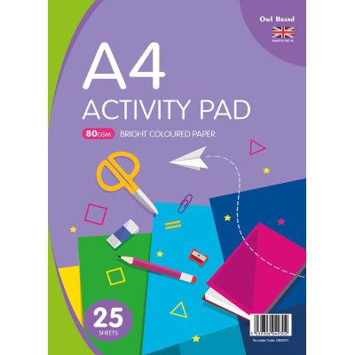 A4 25pk Activity Pad Sheets 10s