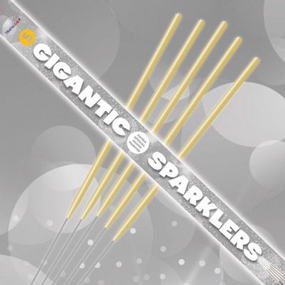 70cm Gigantic Silver Dipped Sparklers (pack quantity 5)