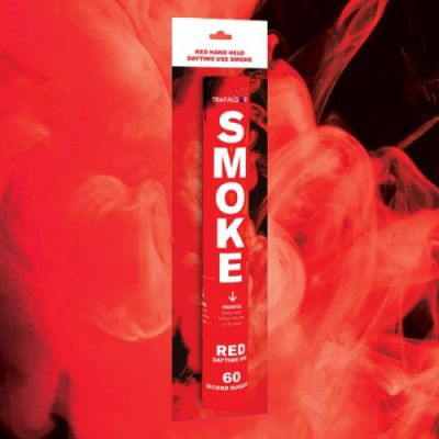 Hand Held Red Daytime Smoke