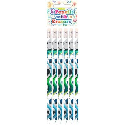 Football Pencils With Eraser 24s (pack quantity 6)