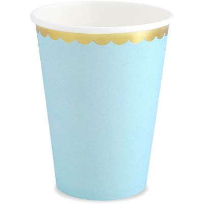220ml Light Blue Cups (pack quantity 6)