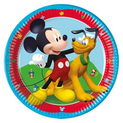 20cm Mickey Rock The House Plates (pack quantity 8)