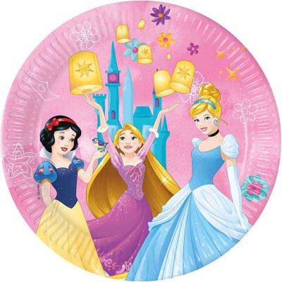 23cm Disney Princess Live Your Story Plates (pack quantity 8)