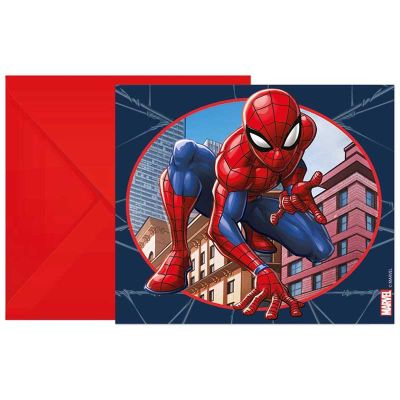 Spiderman Crime Fighter Invitations (pack quantity 6)