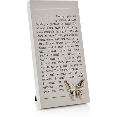 Sister Moments Standing Plaque