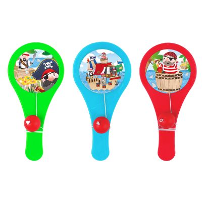 12cm Pirate Paddle Bat And Ball 96s