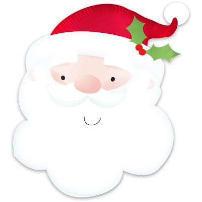 Santas Head Foil Balloon