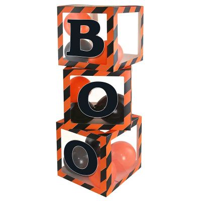Halloween Orange/black Balloon Box